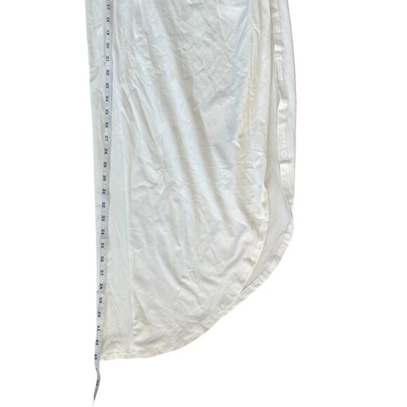 Edges of Her Crop Top and High Slit Asymmetrical Skirt Set White Size L - Picture 6 of 6
